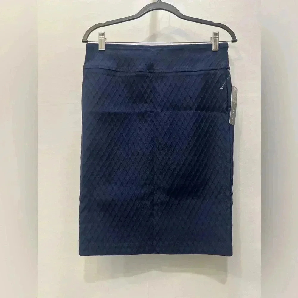 Soho Apparel Navy Blue Pencil Skirt with Back Vent Size M